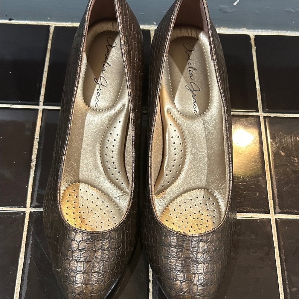 Chic Brown Heels by Amelia Grace